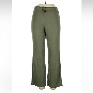 Nuuds Olive Green Ribbed Pajama Pants